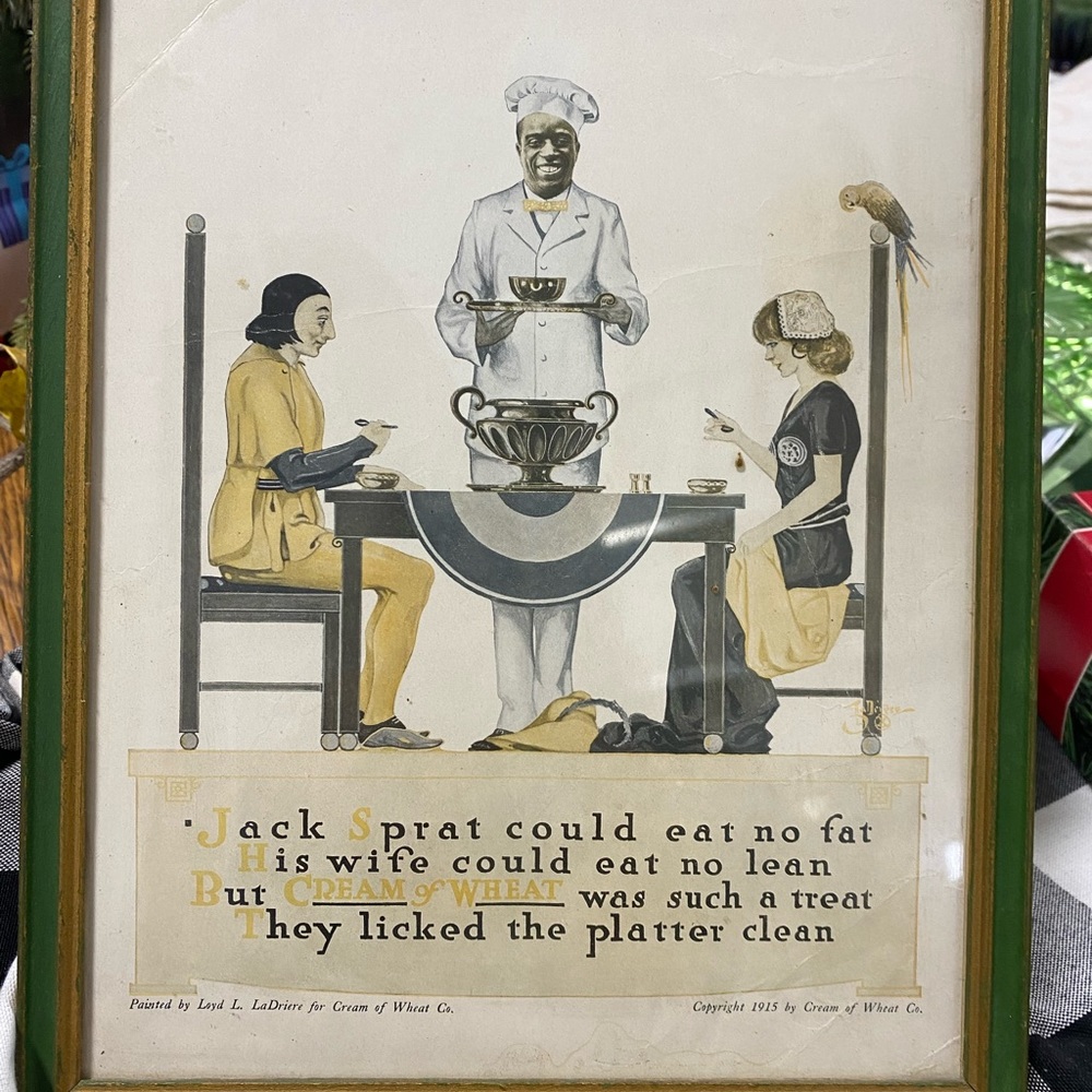 1915 CREAM OF WHEAT ADVERTISING PIECE